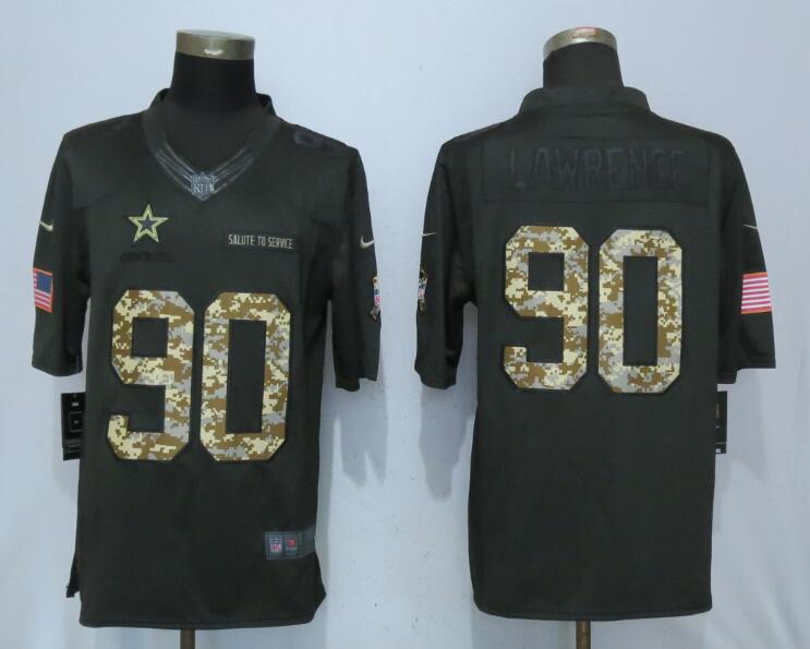 Men Dallas cowboys #90 Lawrence Green Nike Anthracite Salute To Service Limited Jersey->denver broncos->NFL Jersey